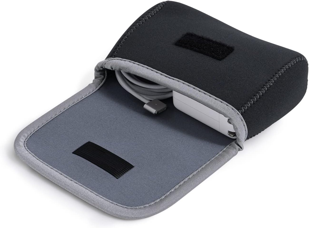 LENTION Storage Small Pouch Bag Cases for Accessories Laptop MacBook Power Adapter, Wireless Mouse, iPhone Charger, Cellphone, Power Bank, Cord Travel Cable Electronic Organizer - Dark Gray