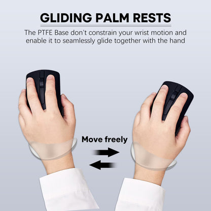 JIKIOU Right-Handed Truly Ergonomic Wrist Rest for Mouse 2 Pack, Carpal Tunnel Support, Pain Relief, Anti-Fatigue, Easy Glide, Office Computer Laptop Gaming Black