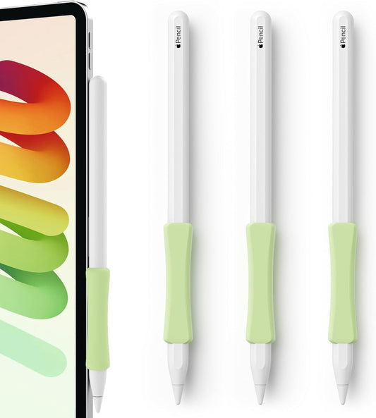 3 Pack iPencil Grips Case Cover Silicone Sleeve Holder Compatible with Apple Pencil (USB-C)&Apple Pencil (2nd Generation),iPad Pro 11 12.9 inch 2018(White, Pink, Purple)