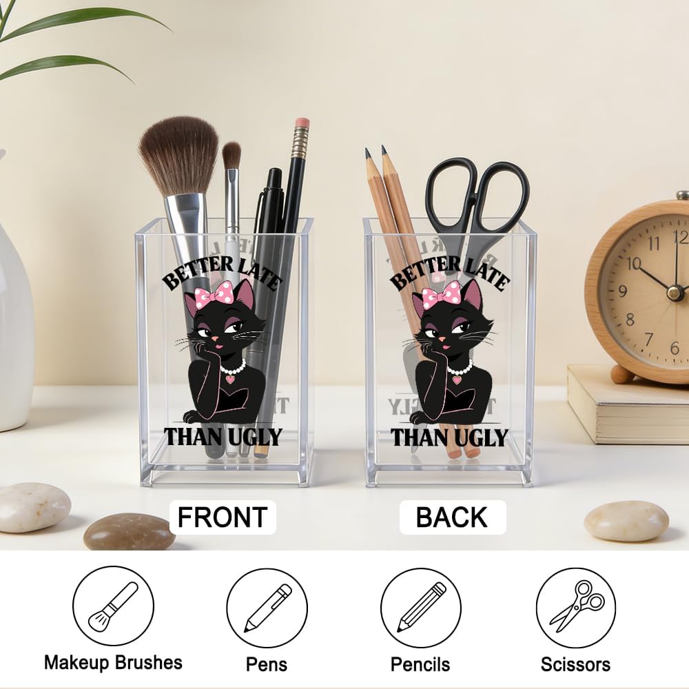 The Makeup Artist Acrylic Cosmetic Pencil Pen Holder, Funny Vanity Accessories for Girls, Makeup Brushes Holder for Beauty Specialist Esthetician, Make Up Artist MUA Appreciation Gifts
