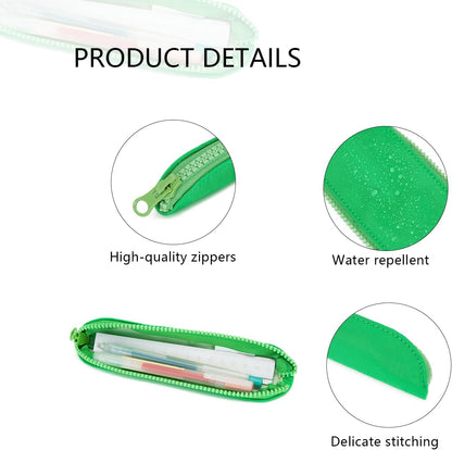 Pencil Case Durable Pencil Pouch for Pens School Featuring Oxford Lap Design (Khaki,Oxford)