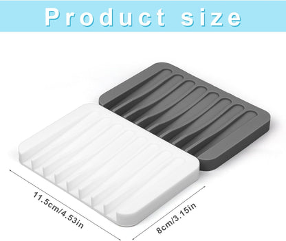 Penitue 2pcs Paint Brush Holder, Silicone Washable Paintbrush Organizer Stand with 8 Slots Brush Rinse Cleaner for Oil Acrylic Watercolor Painting (Gray, White)