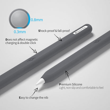 Ultra Thin Protective Pencil Cover for Apple Pencil Pro &Apple Pencil 2nd Gen Silicone Case Sleeve Compatible with Apple Pencil Pro (Pink)