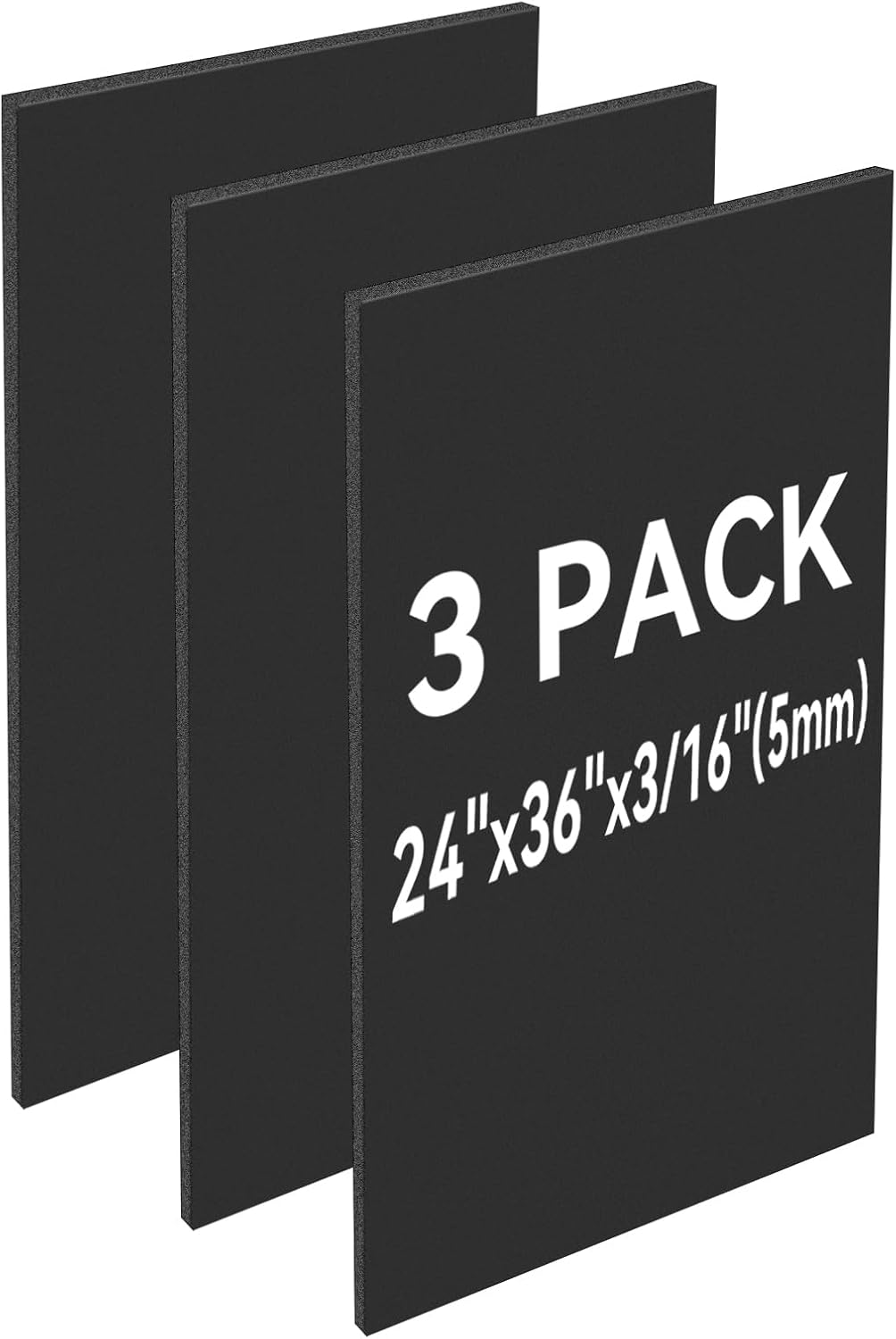 3 Pack White Foam Board 24"x36", 0.23" Thick Foam Core Board for Projects, White Poster Board for Painting, Displaying, and Craft Projects