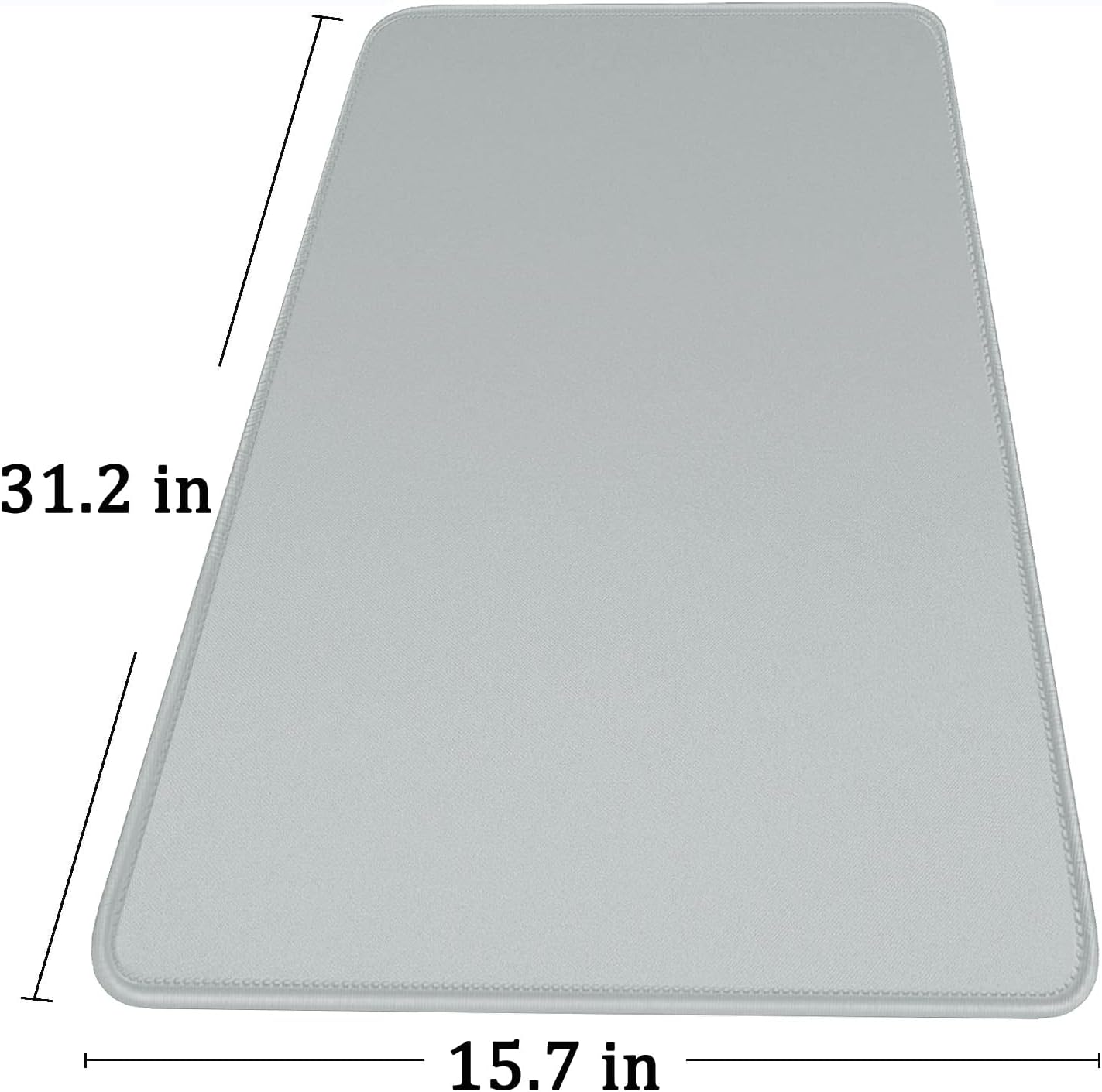Large Extended Gaming Mouse Pad with Stitched Edges, (31.5X15.7In) Durable Non-Slip Natural Rubber Base, Waterproof Computer Keyboard Pad Mat for Esports Pros/Gamer/Desktop/Office/Home-Black