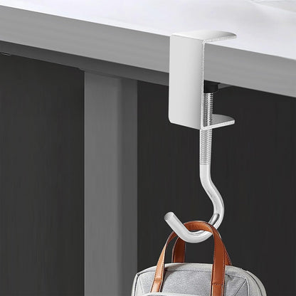 Delphinus 8 Pcs Adjustable Table Hooks for Hanging Bags, for Table & Desk Heavy Duty Metal Backpack Hooks