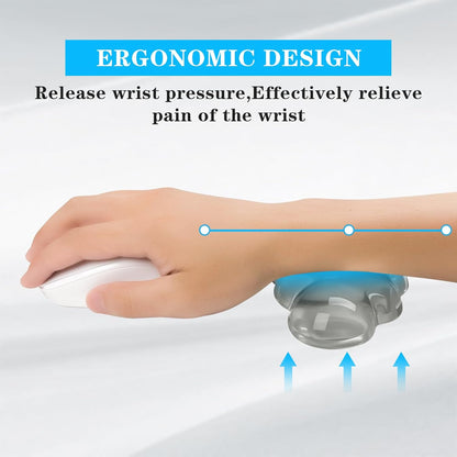 Gel Cloud Keyboard and Mouse Wrist Rest, Cute Wrist Support and Arm Support Keyboard Rest for Keyboard and Mouse Typing Pain Relief，Suitable for Office/Computer/Laptop/Gaming（White）