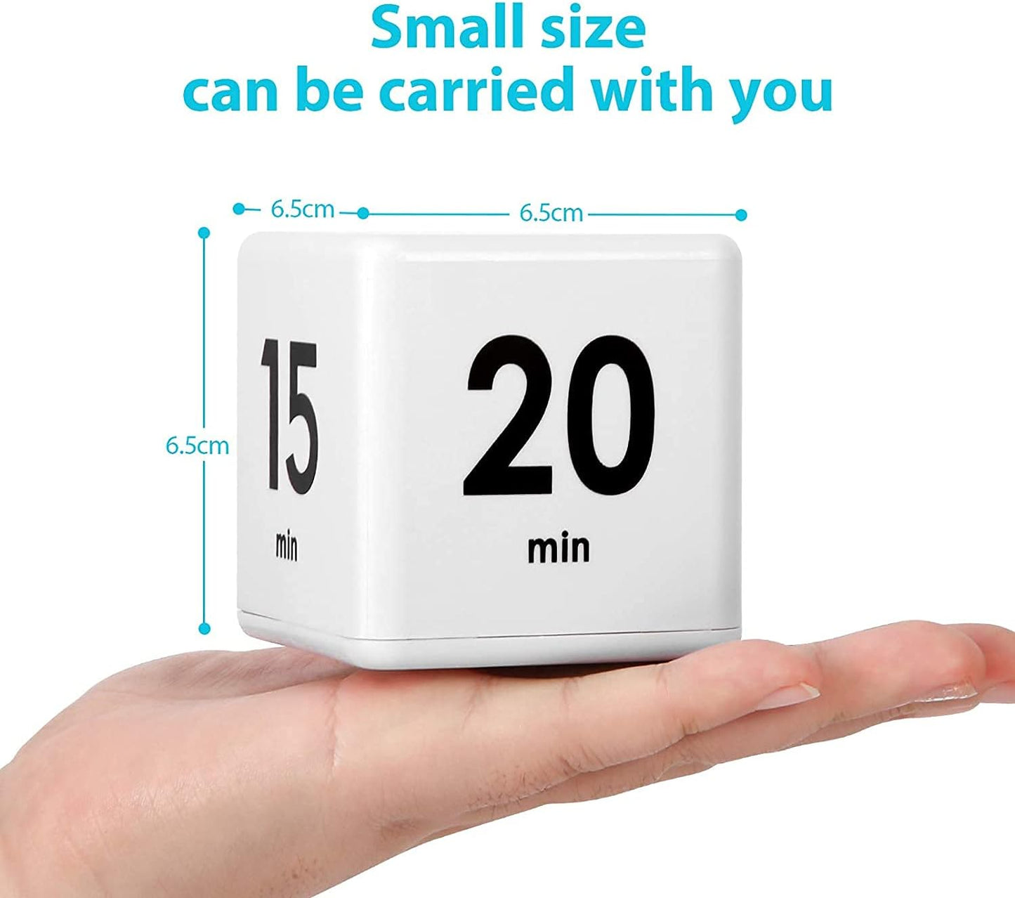 JOYIT Cube Timer 1 3 5 10 Minutes - Flip Countdown Visual Timer for Time Management, Kitchen, Workout, Study, Classroom, Office, Games