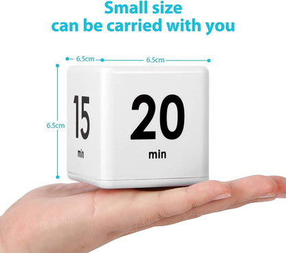 JOYIT Cube Timer 1 3 5 10 Minutes - Flip Countdown Visual Timer for Time Management, Kitchen, Workout, Study, Classroom, Office, Games