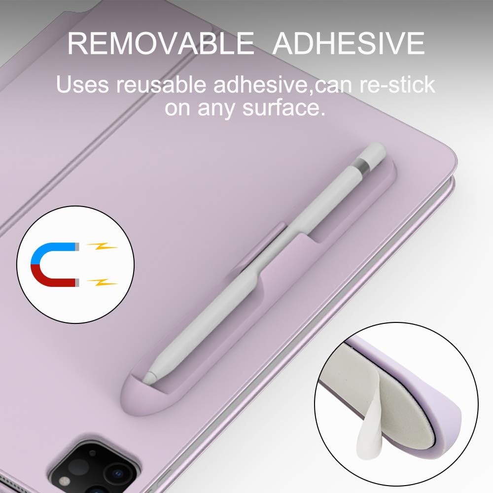 LOVE MEI iPencil Holder Sticker for Apple Pencil 1st/2nd Generation, Strong Adhesive Silicone Holder Sticker [Magnetic Attach Design] Accessories for iPad Stylus Pens
