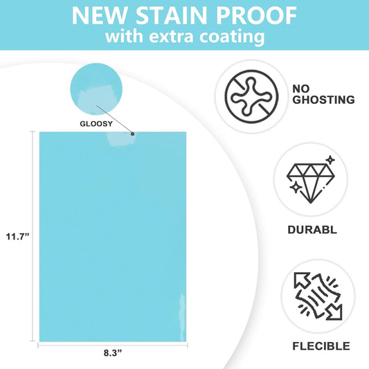 Dry Erase Board Sticker- Whiteboard Stickers-8.27''x11.69'' Removable Dry Erase Sheets- Fridge Dry Erase Paper for Wall/Desk/Refrigerator/Door/Locker/Home/Office/Classroom (White-2Pcs)