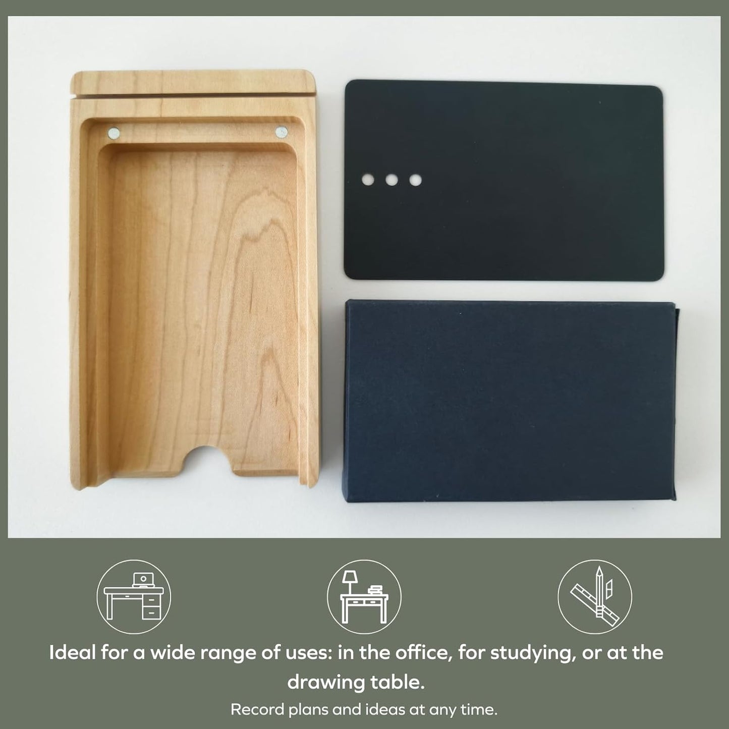 muso wood Daily To Do List Planner with Walnut Stand - 100 To Do List Cards - Undated Daily Planner Notepad for Desk Accessories and Supplies, Enhanced Productivity, Work Office Accessories