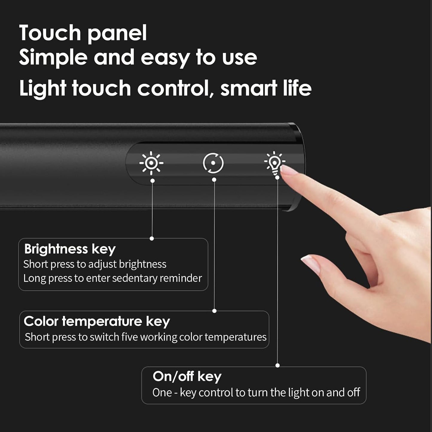 BY-J PC Screen Lamp with Remote Control, Adjustable Screen Light Automatic Dimming, LED USB Computer Lamp 17 in Monitor Light Bar Lighting for Office Gaming