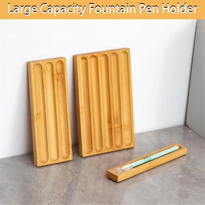 Pen Holder Organizer of Office desks,Walnut Desk Pen Stand,Wave Pen TrayOffice Accessory,Teacher Gifts,Suitable for School,Home,Office Desktop Art Accessories (Walnut-5 Grid)