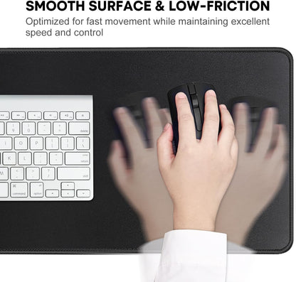 JIKIOU Angel Wing Wrist Rest Ergonomic Memory Foam Wrist Rest for Computer Keyboard Mouse Set, Cute Leather Keyboard & Mouse Support with PU Anti-Slip Base Waterproof White