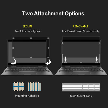 Laptop Privacy Screen 14 Inch 16:9 Aspect Ratio, Laptop Screen Privacy Shield Compatible With Lenovo Hp Dell Acer Asus Thinkpad Envy Xps, Removable Anti Glare Blue Light Computer Filter Protector