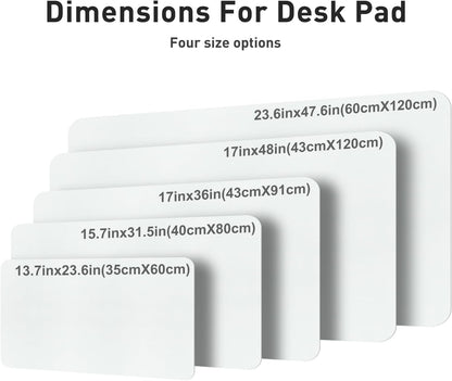 Aothia Leather Office Desk Pad Protector, Non-Slip PU Leather Desk Blotter, Waterproof Laptop Writing Mouse Pad for Office and Home, Black, 31.5" x 15.7" - Colors A