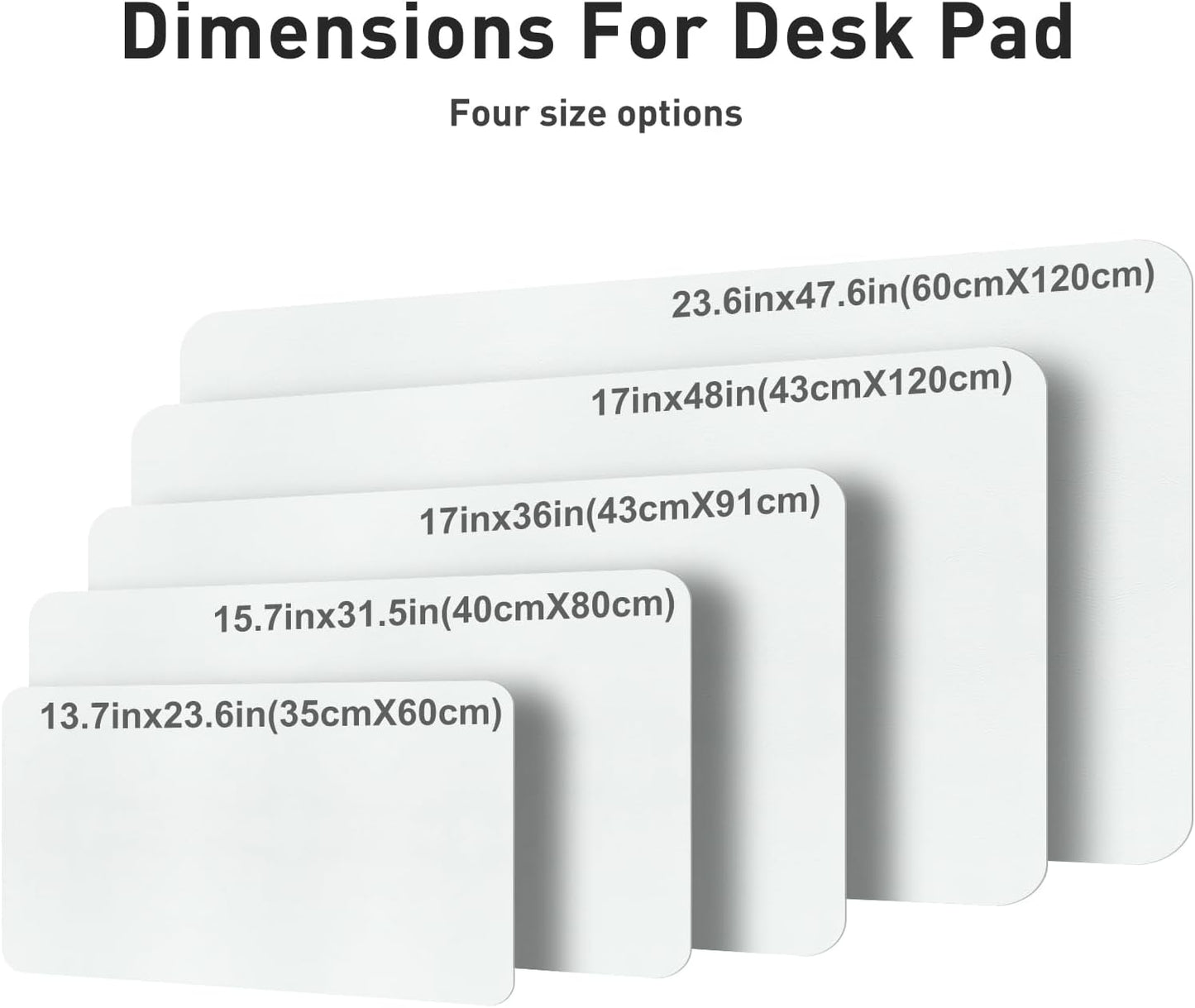 Aothia Leather Desk Pad Protector, Mouse Pad, Office Desk Mat, Non-Slip PU Leather Desk Blotter, Laptop Desk Pad, Waterproof Desk Writing Pad for Office and Home (Black,36" x 17") - Colors A