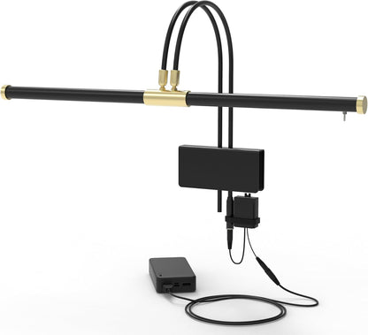 Cocoweb 22" LED Grand Piano Light in Antique Brass with Dimmer Clip
