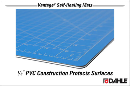 Dahle Vantage 10670 Premium Self-Healing Cutting Mat, 9"x12", 1/2" Grid, 5 Layers for Max Healing, Perfect for Crafts & Sewing, Black