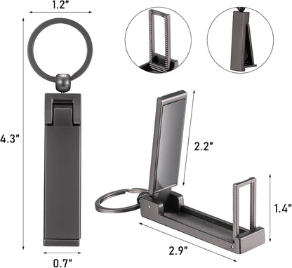 Hotop 3 Pieces Purse Hook for Table Instant Bag Hook Hanger, 2-in-1 Handbag Table Holder Hanger Set Mobile Phone Holder Foldable Storage Stylish Swivel Design for Women Desk(Silver, Gun-Black, Gold)