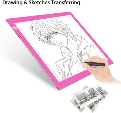 LitEnergy A3 Copy Light Board Tracing Box, Ultra-Thin Adjustable Drawing Tablet USB Power Artcraft LED Tracer Pad for Diamond Art Painting Accessories, Streaming, Sketching, Animation, Stenciling