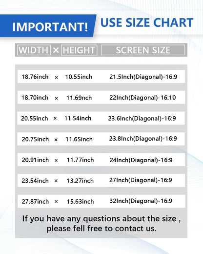[2 Pack] 24 Inch Computer Privacy Screen for 16:9 Aspect Ratio Widescreen Monitor, Eye Protecting Anti-glare Blue Light Display Screen Privacy Protection, Removable Anti-scratch Coating