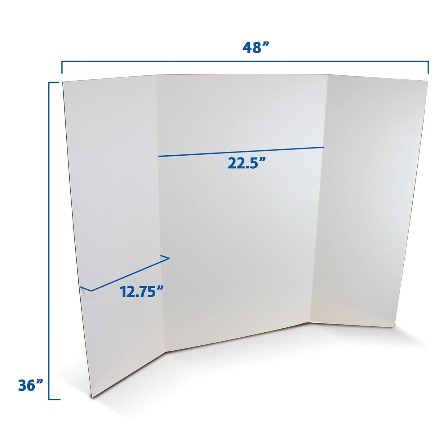 Flipside Products 36” x 48” Project Boards for Presentations, Science Fair, School Projects, Event Displays and Trifold Picture Board, Proudly Made in USA - Black - 4 Pack