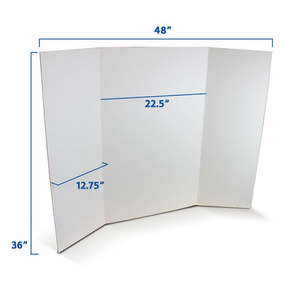 Flipside Products 36” x 48” Project Boards for Presentations, Science Fair, School Projects, Event Displays and Trifold Picture Board, Proudly Made in USA - Black - 4 Pack