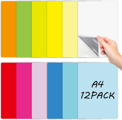 Dry Erase Board Sticker- Whiteboard Stickers-8.27''x11.69'' Removable Dry Erase Sheets- Fridge Dry Erase Paper for Wall/Desk/Refrigerator/Door/Locker/Home/Office/Classroom (White-2Pcs)