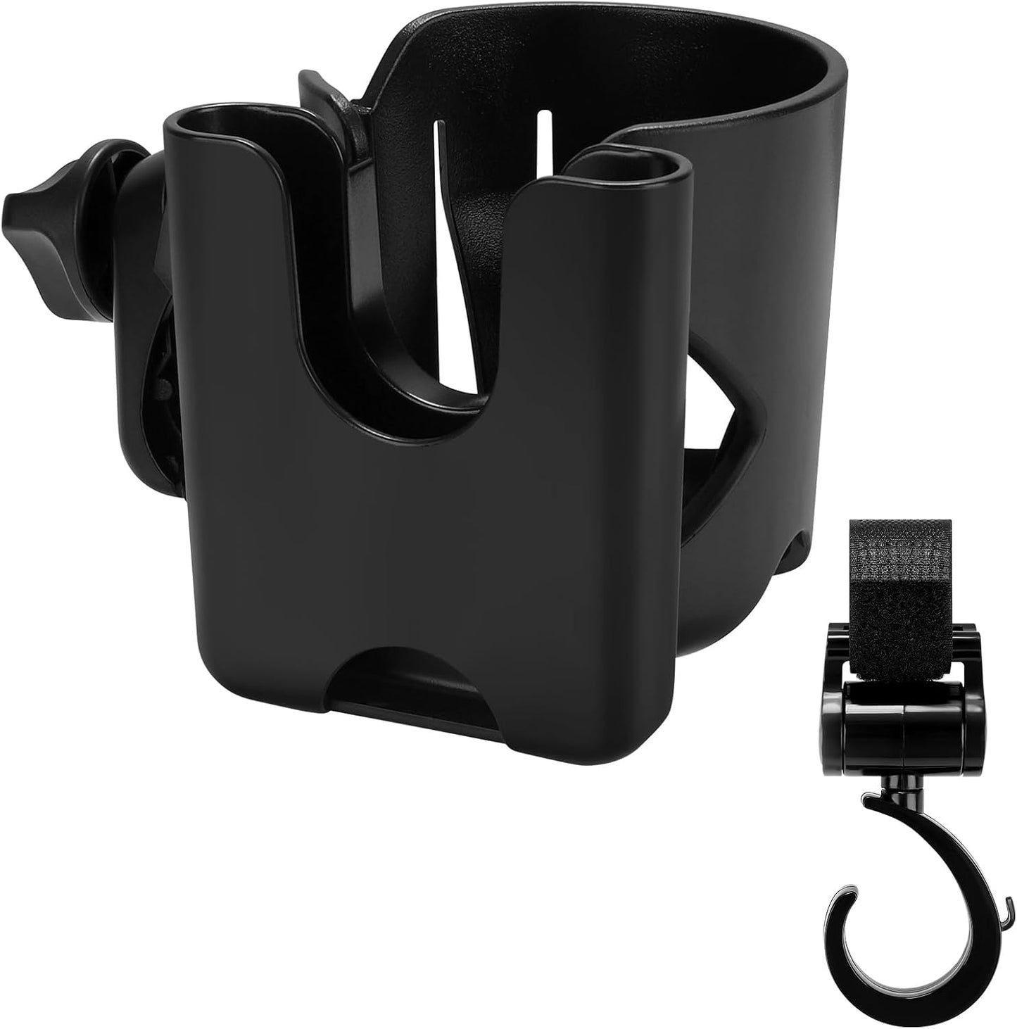 Accmor Stroller Cup Holder, Universal Cup Holder for Stroller Walker Bike, 360° Rotatable Large Caliber Designed Bottle Holder for Stroller, Bike, Wheelchair, Scooter