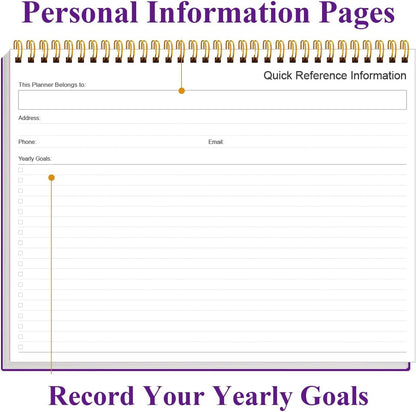 Weekly Productivity Planner - 8.5" x 11" Dashboard Desk Notepad Has 6 Focus Areas to List Tasks for Goals, Projects, Clients, Academic or Meal-Organize Your Daily Work Efficiently, 54 Weeks, Green