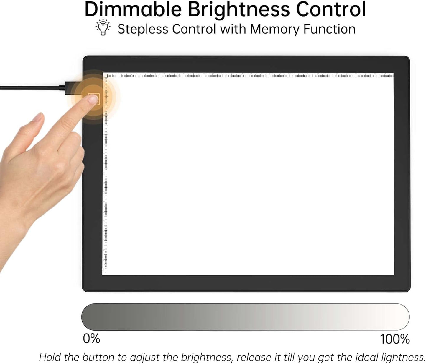 Slide Viewer Light Box 5600K 12”x8” Ultra-Thin Adjustable Brightness Backlight for Slides and Film Negative Scanning