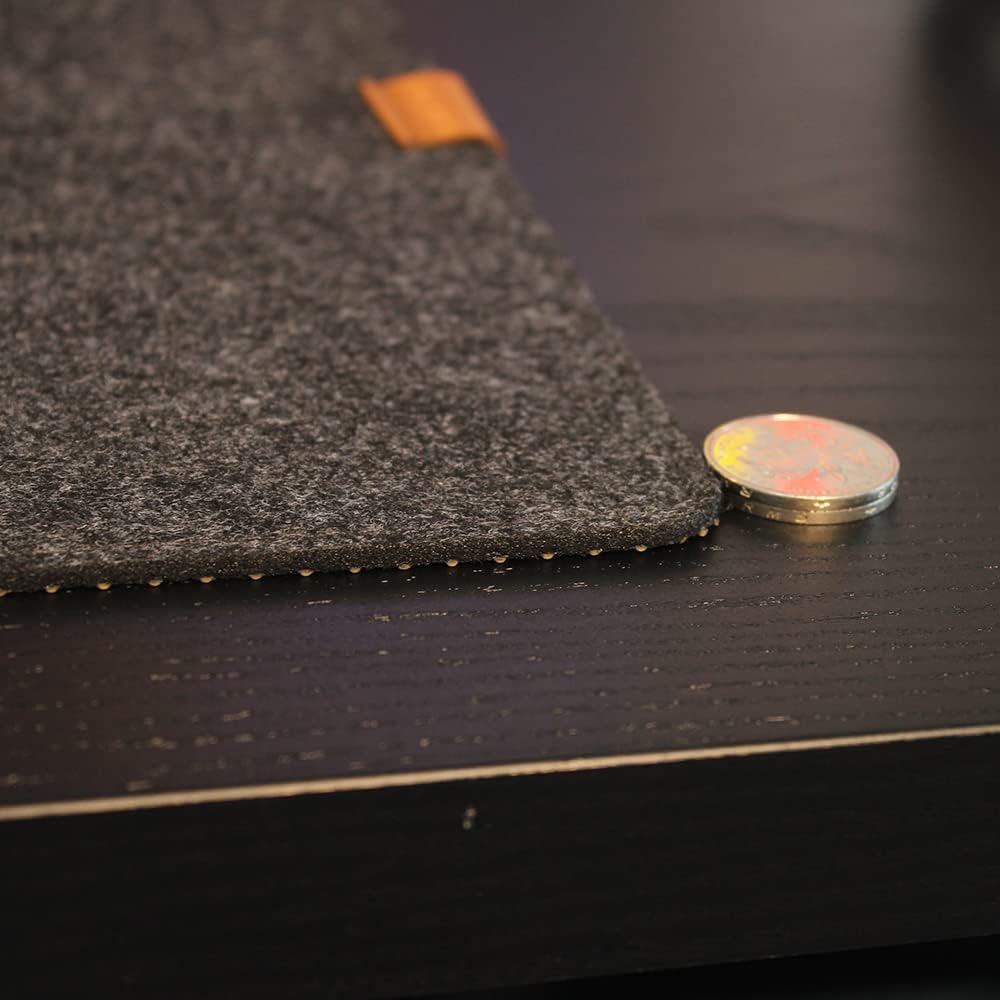 Bright Stone Felt Desk Mat,Non-Slip Mouse Pad, 27.5"x11.8" Office Supplies Desk Protector, Desk Accessories for Home and Office (Black)