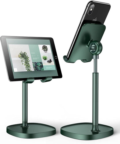 LISEN Cell Phone Stand Phone Holder for Desk Office Decor, Office Desk Accessories Women PC Gaming Essentials iPhone Stand Gadgets Men Gift for Father Fit OtterBox Case Switch iPad Air Tablet 4-10 in