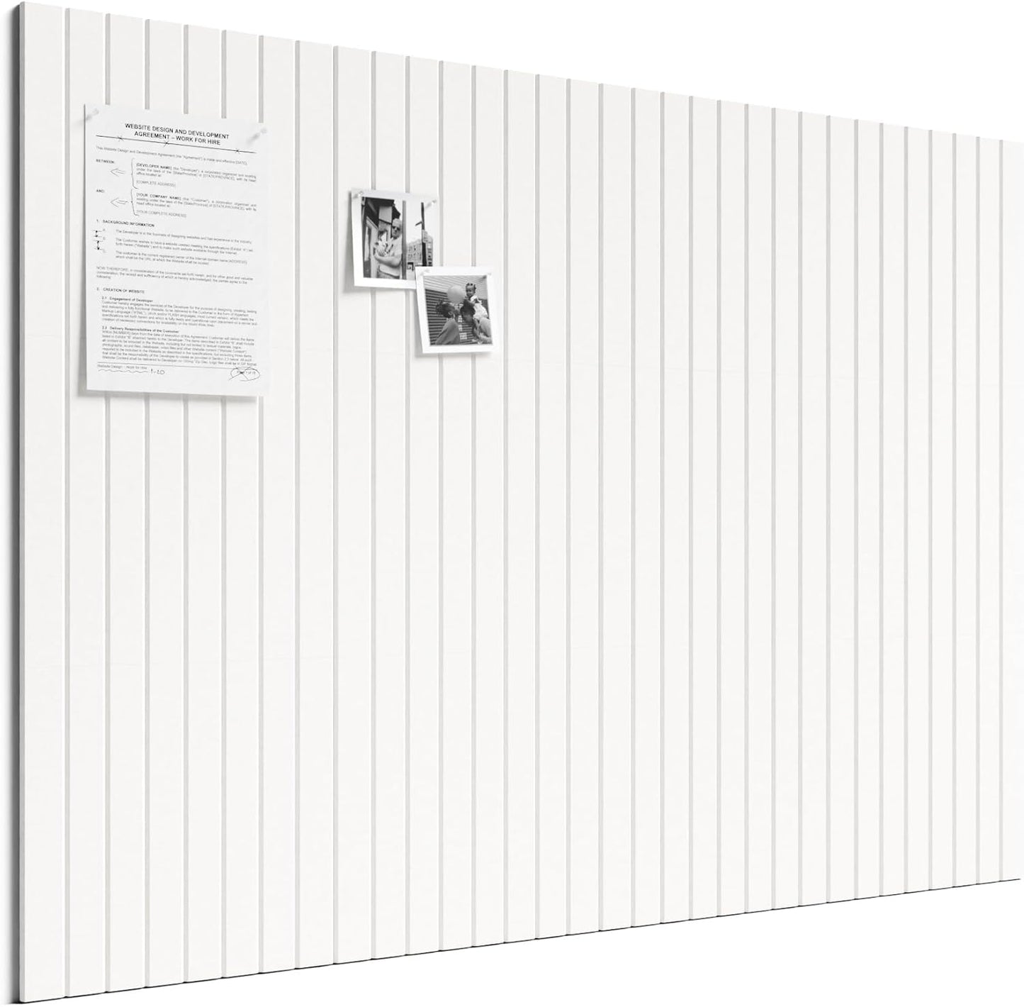 Bumusty Large Cork Board Alternative-48 x 36" Felt Bulletin Board Tiles, with 30 Pushpins, 70 Adhesive Tabs, Fine-Stripe 12-Pack, Cork Boards for Office Push Pin Board Felt Board-Oatmeal