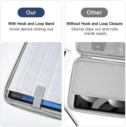 12-12.9 Inch Tablet Sleeve Bag for 12.4" Samsung Galaxy Tab S10+ S9+ Plus/S8+/S7+ Plus/S7 FE,13" iPad Air M4 M3 M2/iPad Pro M5 M4/Pro 12.9"/Microsoft Surface Go 2 12.4"/Pro 11 10 Carrying Case-Black