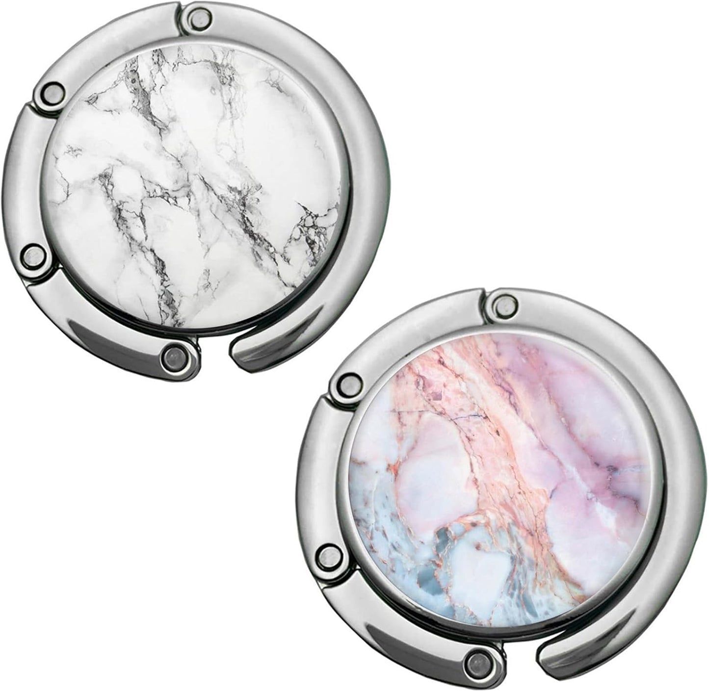 Bosketo Foldable Purse Hook Womens Bag Table Hanger Collection Desk Hooks for Purse (3pack Pretty Floral Hook)
