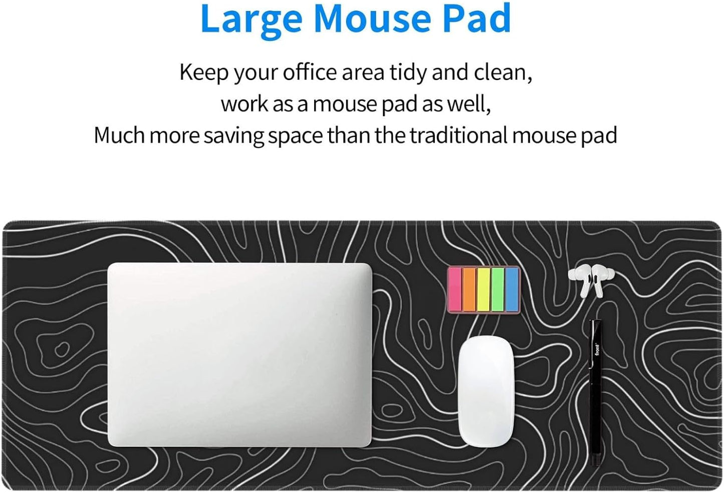 Japanese Mouse Pad, Large Japanese Desk Mat, XL Anime Gaming Keyboard Mat, Non-Slip Rubber Base, Big Extended Desk Protector for Home Office, 31.5”x11.8”