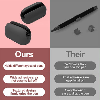 Rgar Pencil Holders,Silicone Pen Holde,Stylus pencil holder, pencil storage，Silicone Pen Holders for Clipboard,Sticky Pen Holder for Desk, Office Teacher Supplies Stylus Holder (black12)