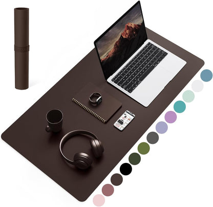 YSAGi Non-Slip Leather Desk Pad, Waterproof Laptop Computer Desk Keyboard Mat, Table Protector Blotter Mat, Large Mouse Pad for Office/Work/Home/Decor(Black, 31.5" x 15.7")