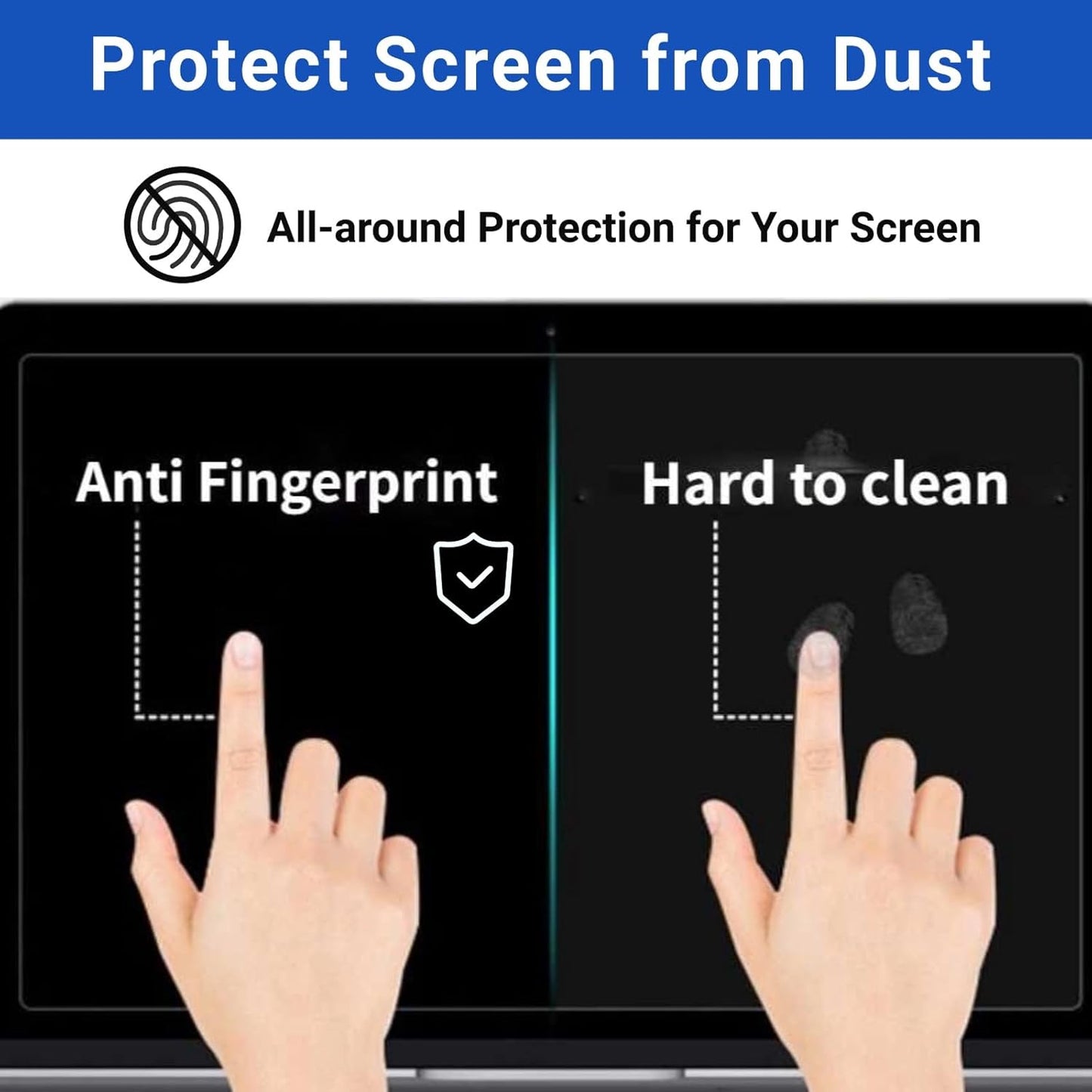 Magnetic 14 Inch Laptop Privacy Screen Filter 16:10 Removable Anti Glare Blue Light Anti-Peeping Screen Protector Laptop Privacy Shield Compatible with Chromebook HP Lenovo Thinkpad Dell Asus Samsung