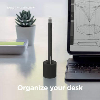 elago Pencil Stand Compatible with Apple Pencil Pro, Apple Pencil (1st & 2nd Generation) and Apple Pencil (USB-C) and Any Tablet Stylus with or Without Pencil Case or Sleeve [Black]