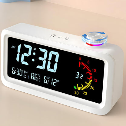 60-Minute Visual Timer for Kids, Pomodoro Timer, Rechargeable Alarm Clock, Dual Display, LCD Time Reminder - Ideal for Homeschooling, Teaching, and Time Management Gifts for Kids (White)