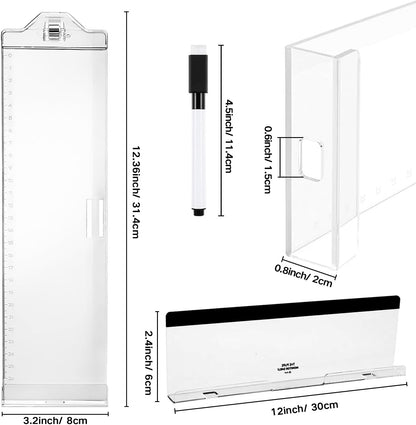 Monitor Memo Boards for Computer, Whole Transparent 2 Pack (Left & Right) Multifunction Acrylic Screen Message Reminder Pad Side Panel Phone Holder Organizer for Office Desktop, with Pen & Sticky Note