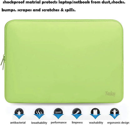 Naukay Laptop Sleeve Case, 15.6 Inch,Resistant Neoprene Notebook Computer Pocket Case/Tablet Briefcase Carrying Bag Compatible Asus/Dell/Fujitsu/HP/Sony/Toshiba/Acer- (Black)