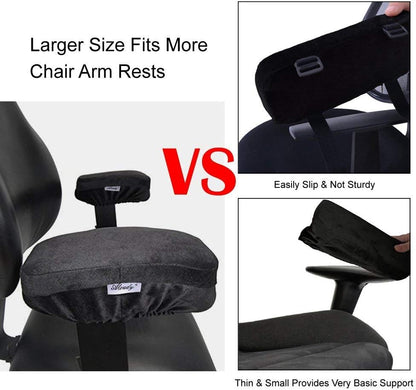 Aloudy Arm Rest Pillow, 2021 New Size 11” Office Chair Armrest Cover Pads, Comfy Desk Chair Cushions for Elbows and Forearms(Large, Set of 2)