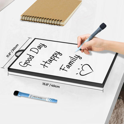 Weekly Planner Dry Erase Calendar for Wall Hanging, 16"x12" Aluminum Frame Whiteboard Calendar with Handle, Portable White Board as Office to Do List, Meal Planner for Home Kitchen