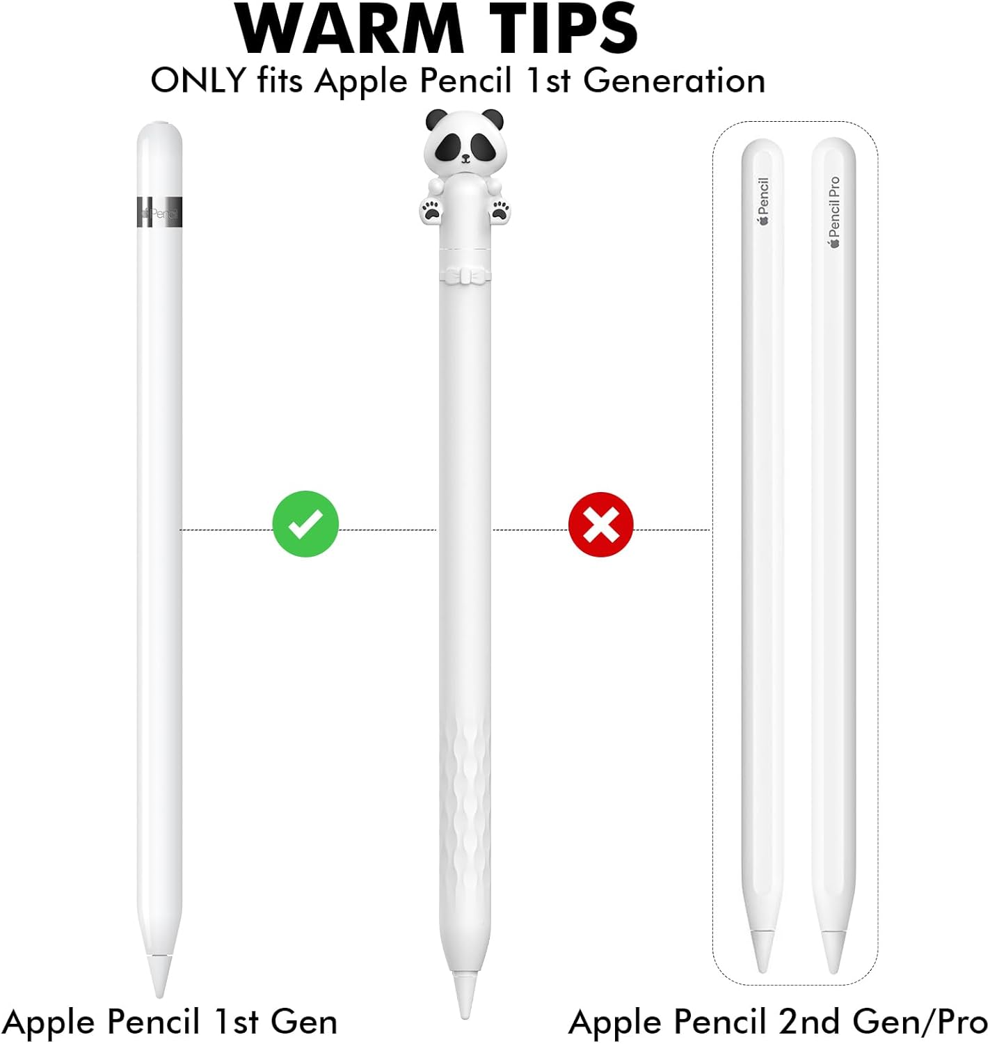 NIUTRENDZ Cute Bear Apple Pencil Case for Apple Pencil 2nd Generation Case Silicone Protective Cover Sleeve Skin Accessories (Brown, Apple Pencil 2nd Generation)