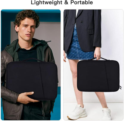 12-12.9 Inch Tablet Sleeve Bag for 12.4" Samsung Galaxy Tab S10+ S9+ Plus/S8+/S7+ Plus/S7 FE,13" iPad Air M4 M3 M2/iPad Pro M5 M4/Pro 12.9"/Microsoft Surface Go 2 12.4"/Pro 11 10 Carrying Case-Black